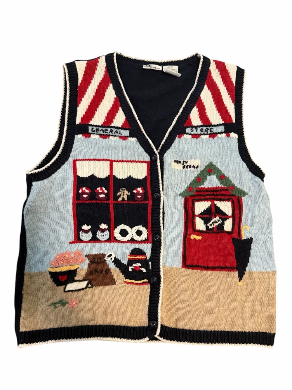 New Look Novelty Sweater Vest General Store Teacher Cottagecore
